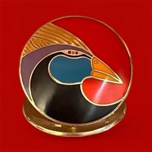 - NWOT Laurel Burch Harlequin Bird Earrings Retired